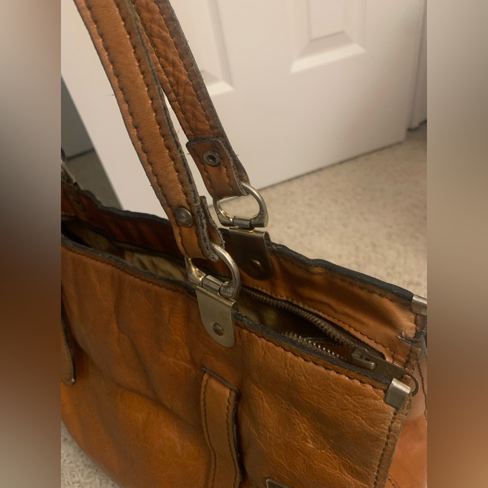 (Donated) Vintage Leather Tote Bag - Picture 9 of 14